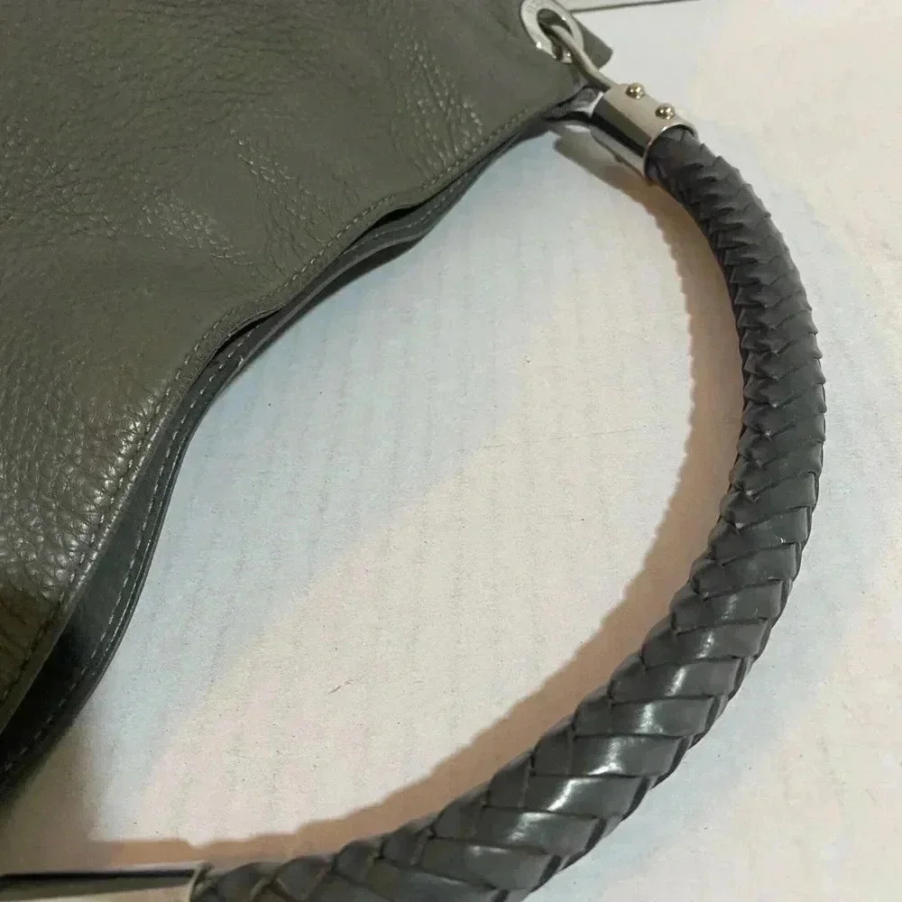 Michael kors grey distressed leather hobo/ shoulder handbag